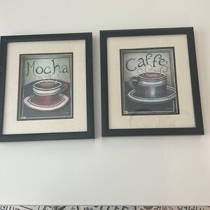 Kitchen Pictures Set of 2 Coffee Theme 10x12